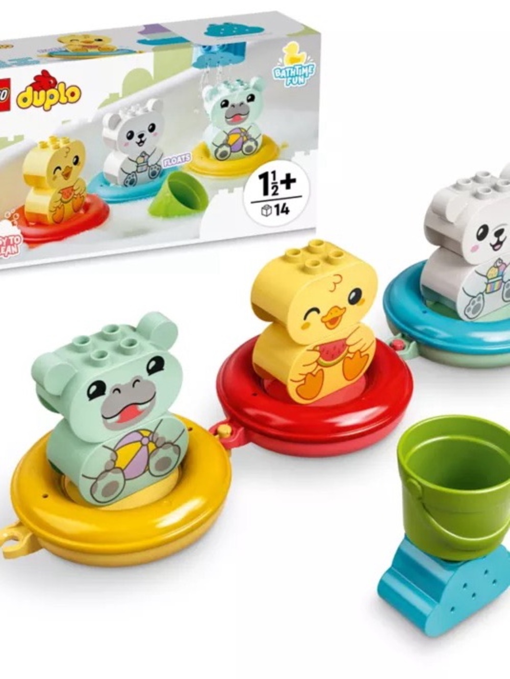 Lego Duplo Bath-Time Animal Floaters - Yellow, Red, Blue, Green, Gray